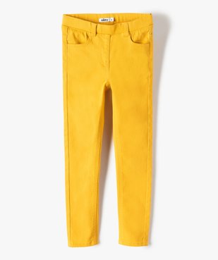 Pantalon fille skinny uni à taille élastiquée vue1 - GEMO (ENFANT) - GEMO