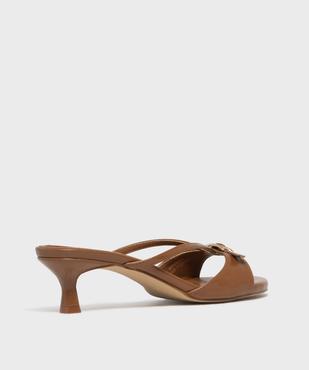 Sandales mules à petit talon femme - Follow Me vue4 - FOLLOW ME - GEMO