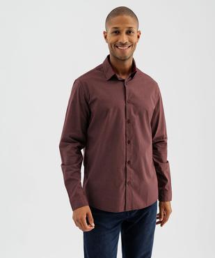 Chemise manches longues à micro-motifs homme vue4 - GEMO 4G HOMME - GEMO