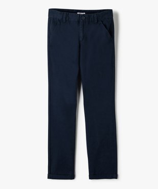 Pantalon chino uni garçon vue1 - GEMO 4G GARCON - GEMO