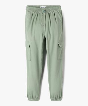Pantalon cargo avec taille élastique fille vue1 - GEMO 4G FILLE - GEMO