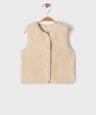 Gilet sans manches façon sherpa bébé fille vue1 - GEMO(BEBE DEBT) - GEMO