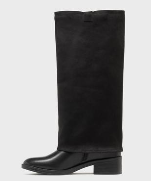 Bottes cavalières 2-en-1 avec guêtres en suédine amovibles femme vue3 - FOLLOW ME - GEMO
