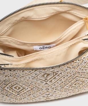 Sac bandoulière à trois soufflets devant en toile femme vue3 - GEMO (ACCESS) - GEMO