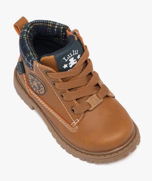 Boots à lacets, zip et col fantaisie bébé garçon - LuluCastagnette vue6 - LULU CASTAGNETT - GEMO