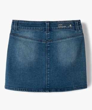 Jupe fille en jean avec liserés pailletés – Lulu Castagnette vue3 - LULUCASTAGNETTE - GEMO