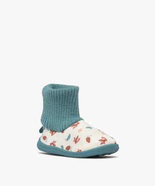 Chaussons bébé garçon à col chaussette petit renard vue2 - GEMO 4G BEBE - GEMO