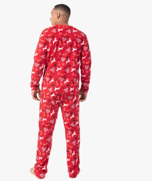 Pyjama homme spécial Noël en polaire fine vue3 - GEMO(HOMWR HOM) - GEMO