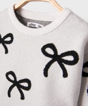 Pull à motifs noeud en viscose bébé fille vue2 - GEMO(BEBE DEBT) - GEMO