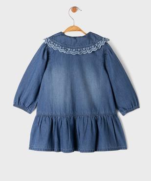Robe en jean à manches longues et col Claudine bébé fille - LuluCastagnette vue3 - LULU CASTAGNETTE GEMO FOR GOOD - GEMO