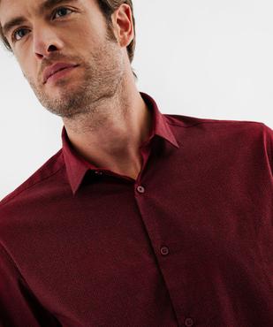 Chemise manches longues coupe droite en coton imprimé motifs géométriques homme vue3 - GEMO 4G HOMME - GEMO