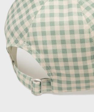 Casquette baseball à carreaux vichy femme vue2 - GEMO (ACCESS) - GEMO