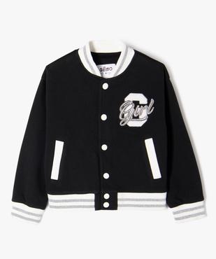 Blouson en molleton et fermeture pressionnée fille vue3 - GEMO (ENFANT) - GEMO