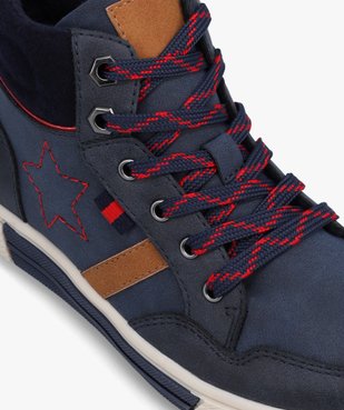 Boots fourrées garçon motif étoile et lacets bicolores vue6 - GEMO 4G GARCON - GEMO