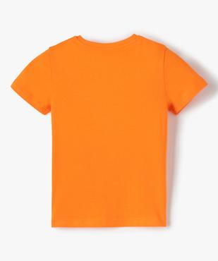 Tee-shirt à manches courtes en coton uni garçon vue3 - GEMO (ENFANT) - GEMO