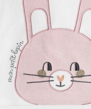 Pyjama en velours 2 pièces à motif lapin bébé vue2 - GEMO 4G BEBE - GEMO