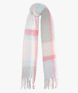 Echarpe plaid fille à carreaux et longues franges vue1 - GEMO (ENFANT) - GEMO