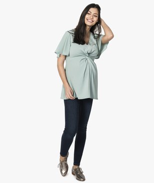 Jean de grossesse coupe slim avec bandeau stretch taille haute vue5 - GEMO (MATER) - GEMO