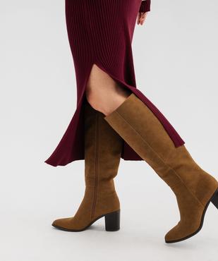 Robe pull longue coupe ajustée femme vue5 - GEMO 4G FEMME - GEMO