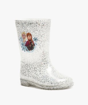 Bottes de pluie fille à paillettes argentées Reine des neiges vue2 - REINE DES NEIGE - GEMO