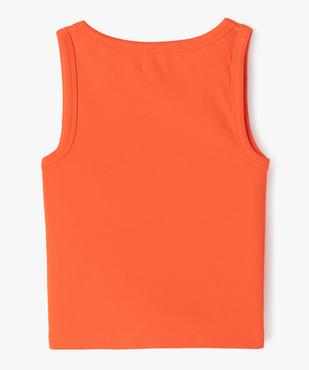 Débardeur en maille côtelée coupe courte fille vue4 - GEMO 4G FILLE - GEMO