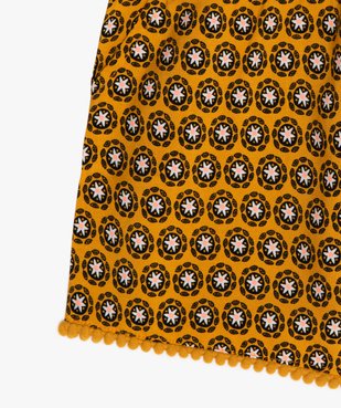 Short fille imprimé wax avec taille smockée vue2 - GEMO (ENFANT) - GEMO