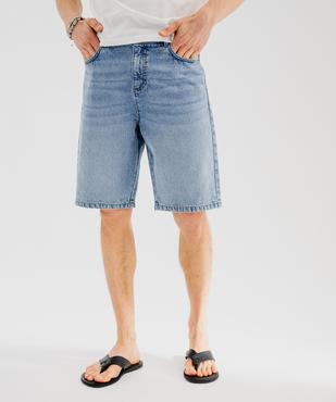 Bermuda en jean coupe loose homme vue1 - GEMO 4G HOMME - GEMO