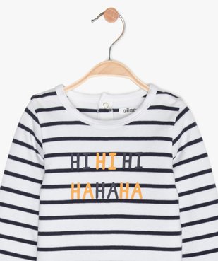 Pyjama garçon en jersey façon mix&match vue2 - GEMO C4G BEBE - GEMO