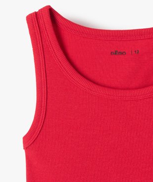 Débardeur fille en maille côtelée coupe courte vue2 - GEMO (JUNIOR) - GEMO