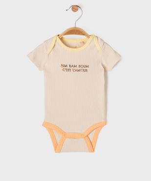 Body manches courtes en maille côtelée bébé - Gémo X Maëva vue2 - GEMO(BB COUCHE) - GEMO