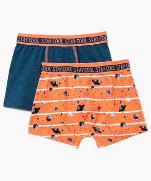 Lot de 2 boxers en coton stretch avec motifs de l'espace vue1 - GEMO (ENFANT) - GEMO