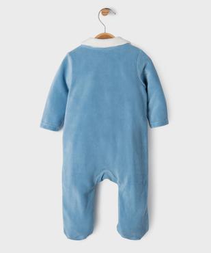 Pyjama en velours ouverture devant bébé garçon - LuluCastagnette vue5 - LULU CASTAGNETTE GEMO FOR GOOD - GEMO