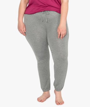 Bas de pyjama femme grande taille fluide avec chevilles élastiquées vue1 - GEMO(HOMWR FEM) - GEMO