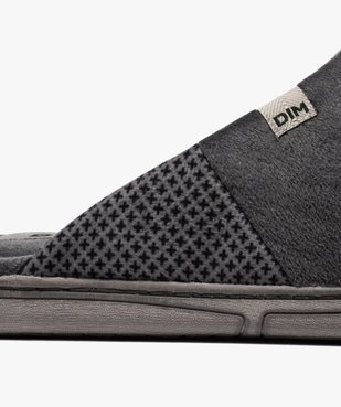 Chaussons homme mules en velours - Dim vue6 - DIM - GEMO