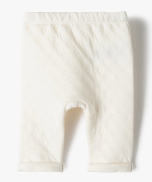 Pantalon bébé fille en maille effet matelassé vue3 - GEMO(BB COUCHE) - GEMO