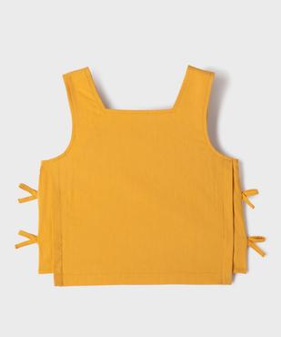 Blouse sans manches avec noeuds sur les côtés fille vue1 - GEMO 4G FILLE - GEMO
