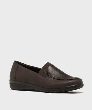 Mocassins confort à talon compensé et imprimé léopard femme - g'flex vue2 - G'FLEX - GEMO
