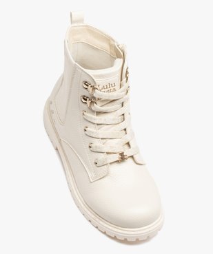 Boots à lacets et semelle crantée fille - LuluCastagnette du 31 au 36 vue5 - LULU CASTAGNETT - GEMO