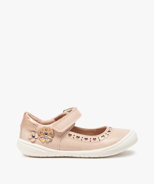 Ballerines fille babies à scratch avec fleurs irisées vue1 - GEMO (ENFANT) - GEMO