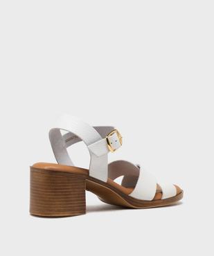 Sandales à talon en cuir femme - Tanéo vue4 - TANEO - GEMO