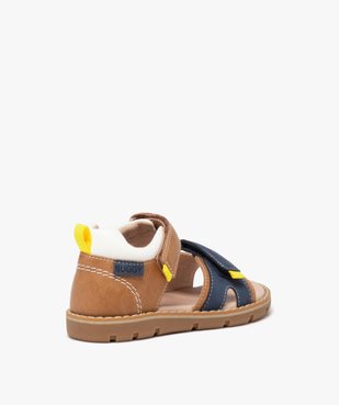 Sandales en cuir à talon fermé et scratchs garçon - Buggy vue5 - BUGGY - GEMO