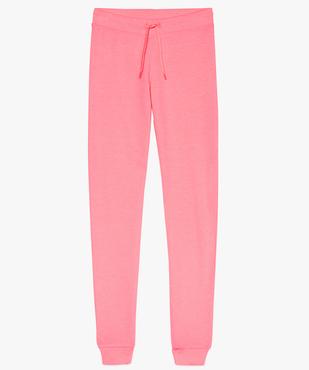 Pantalon de sport fille en jersey bouclette uni vue1 - GEMO (JUNIOR) - GEMO