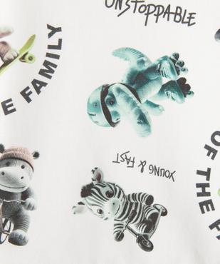 Sweat en molleton imprimé peluches bébé garçon vue2 - GEMO 4G BEBE - GEMO