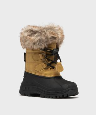 Boots fourrés avec col en fourrure imitation garçon - Buggy vue2 - BUGGY - GEMO