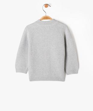 Gilet bébé en maille à fermeture zippée vue4 - GEMO(BEBE DEBT) - GEMO