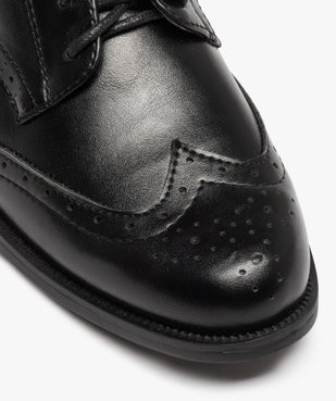Derbies femme unis à talon plat et bout golf fleuri vue7 - VALENTINA BALDA - GEMO