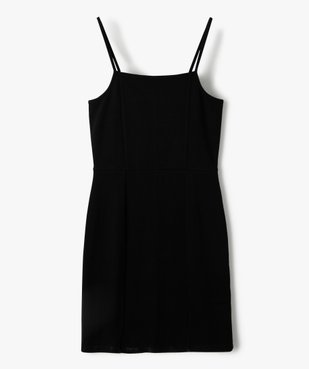 Robe fille en maille à fines bretelles vue1 - GEMO (JUNIOR) - GEMO