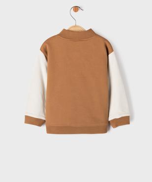 Sweat réversible look veste teddy bébé garçon vue4 - GEMO 4G BEBE - GEMO