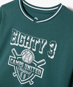 Tee-shirt court à manches courtes avec motifs fille - Camps United vue2 - CAMPS UNITED - GEMO