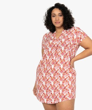 Robe femme fluide à imprimé fleuri vue1 - GEMO (G TAILLE) - GEMO